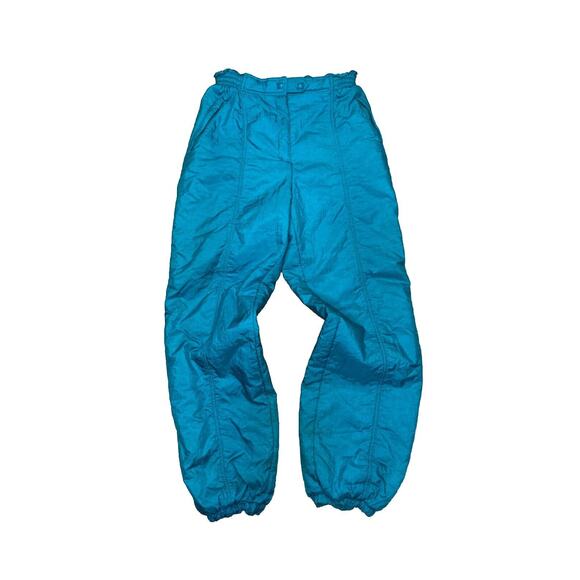 Vintage Europa by Helly Hansen Women's Teal Nylon Ski Snow Pants - Size 16 - Picture 1 of 9